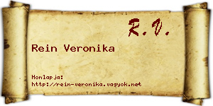 Rein Veronika névjegykártya